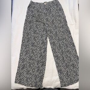 Marine Layer Black and White Wide Leg Pants